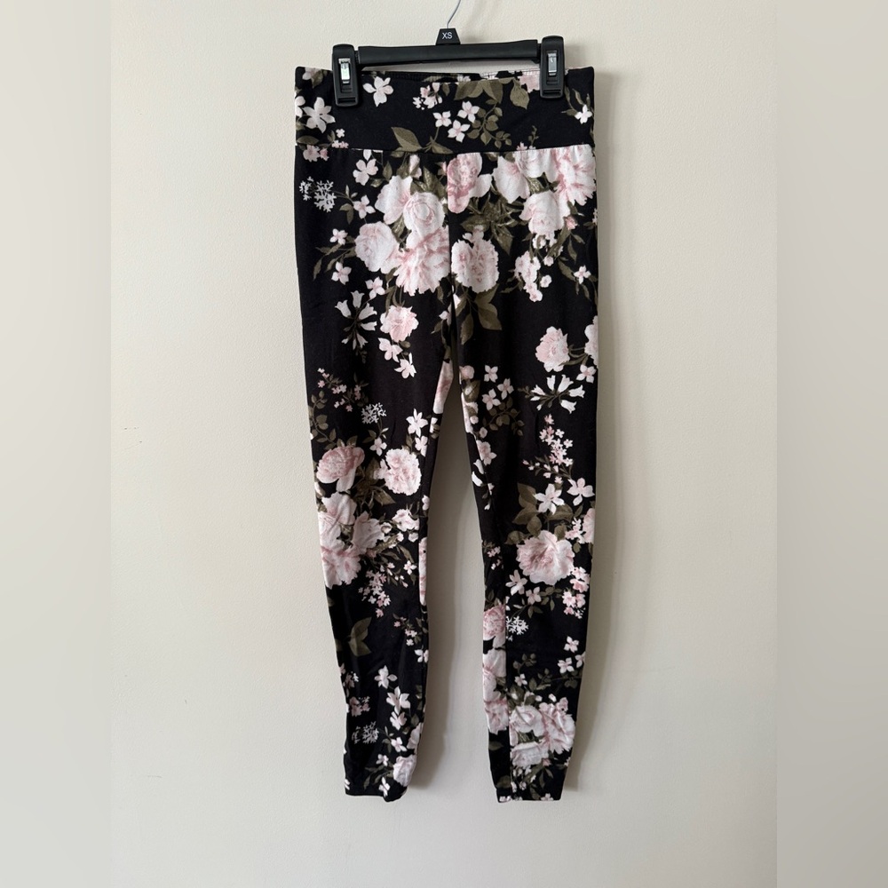 Fleece-Lined Floral Leggings